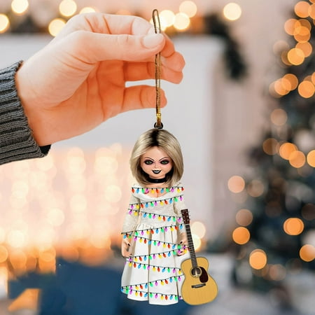 

Home Decor Christmas Character Who Loves Music LED Lamp Group Guitar Flat Pendant Room Decor Wall Bedroom Bathroom Kitchen