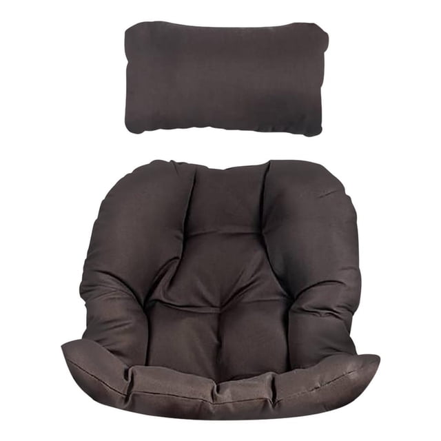 Cojín de asiento de mecedora columpio, cesta colgante, almohadillas traseras, hamaca de huevo colgante, asiento grueso para hamaca de jardín en casa Fivean unisex