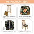 thumbnail image 4 of Pioneer Flower Seat Covers for Dining Room Chairs Set Of 4,Stretch Printed Washable Chair Seat Cover with Elastic Ties and Button,Removable Waterproof Couch Cushion Covers, 4 of 6