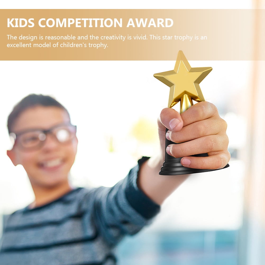 Star Trophy Kids Competition Award Plastic Prizes for Cup Mini Gifts Funny Adults Student Miniature Toy 9 Pcs