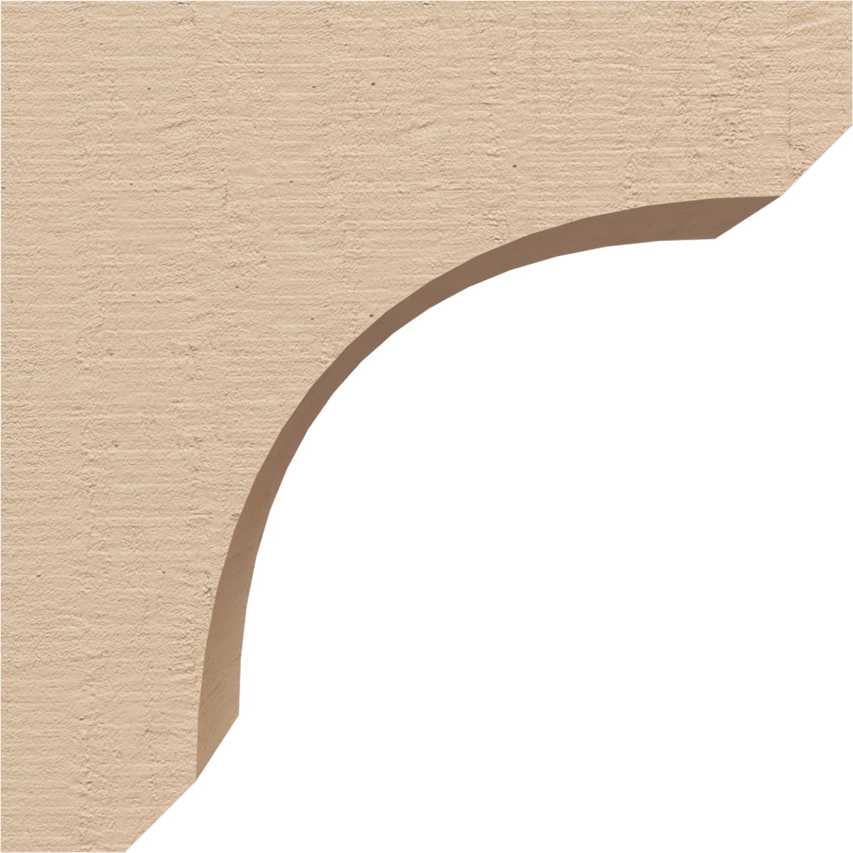 3"W x 6"D x 6"H Classic Legacy Rough Cedar Woodgrain TimberThane Corbel, Primed Tan