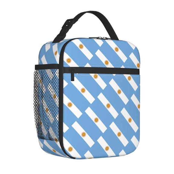 Insulated Lunch Bag Flag Of Argentina Reusable Lunch Box for Men Women