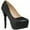 Black, variant on Women's High Heel Pump Closed Toe Platform Heels Dress Pumps