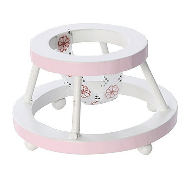 1 pieza de andador para bebé, accesorio para minicasa, modelo de andador para bebé, accesorio decorativo para minicasa