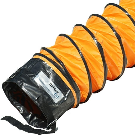 

Rubber-Cal Air Ventilator Orange Ventilation Duct Hose - 4 ID x 25 Length Hose (Fully Stretched)