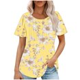 thumbnail image 2 of Fiudx Camisetas para Mujer Top Estampado con Cuello Redondo y Manga Corta Informal para Mujer a La Moda, 2 of 6