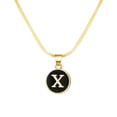 thumbnail image 1 of SIfdSeng Collier Initiale 26 Forme Ronde Chaîne Alphabet 26 Collier Alphabet A Z Initiale 26 Colliers Dorés pour Femmes Filles, 1 of 4