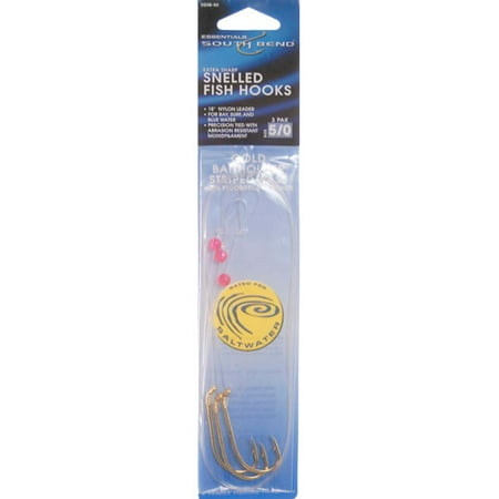 South Bend Striped Bass Gold Snelled Hook (Best Hooks For Striped Bass)