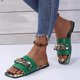 thumbnail image 5 of Zapatillas con punta abierta y plana para mujer, sandalias cómodas, informales, cómodas, para playa Wmkox8yii  ytu843, 5 of 9