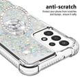 thumbnail image 3 of Funda para Samsung Galaxy A13 4G con Brillo Líquido Flotante, Purpurina, Parachoques y Anillo Giratorio Soporte, 3 of 5