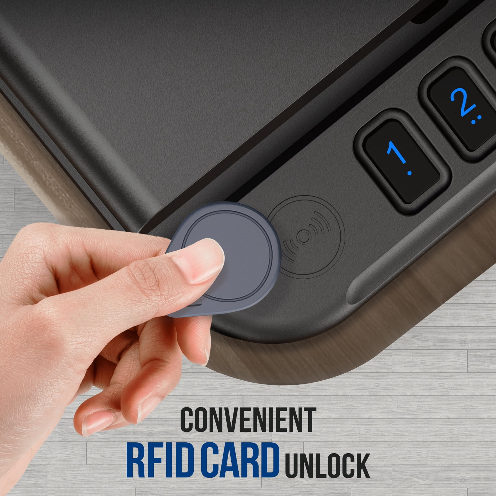 Blacksmith Portable Gun Safe for Pistol RFID Quick Access Handgun Safe Alloy Steel Gun Lock Box Small Pistol Safe for Nightstand Car Travel with Digital Passcode Key Unlock USB Rechargeable Battery