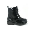 thumbnail image 2 of Glitter Ankle Boots, Lace Up Waterproof Combat Shoes With Side Zipper for Toddler/Little Kid/Big Kid, Black 2 Little Kids, 2 of 3