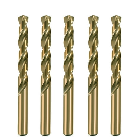 

Max-Craft HSS Cobalt Drill Bit Set M35 Co Jobber Twist 5Pcs 25/64 inch