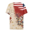 thumbnail image 5 of MEICHEN Summer Usa 250th Anniversary Tops for Women Casual Print Blouses Patriotic Graphic Tees Short Sleeve V Neck T Shirt, 5 of 6