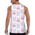 thumbnail image 3 of Fotbe Heart Rabbit Pattern Men's Quick Dry Workout Tank Top Gym Muscle Tee Fitness Bodybuilding Sleeveless T Shirt Breathable Workout Shirt-XX-Large, 3 of 9