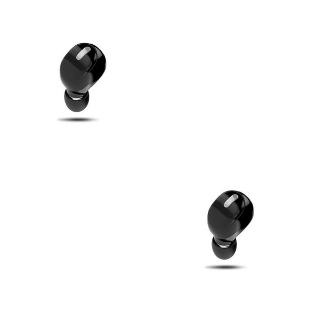 Inteprter Auricular de 1 pieza Conexión dual Carga USB Cancelación de ruido Auricular compatible con Bluetooth Paquete de bolsillo negro Negro Taschenpaket 2piezas