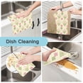 thumbnail image 2 of Yayeee 6 Pack Kitchen Dish Cloths Set for Washing Soft Drying Absorbent Microfiber Towels, Pastel Green Geometric, 2 of 9