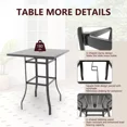 thumbnail image 4 of ASJMR 5 Pieces Patio Swivel Bar Set, Outdoor Metal Bar Stools for 4, High Top Table & Cushioned Chairs for Backyard, Poolside, Porch, Khaki, 4 of 6