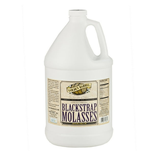 Golden Barrel Bulk Unsulfured Black Strap Molasses, 1 Gallon Jug