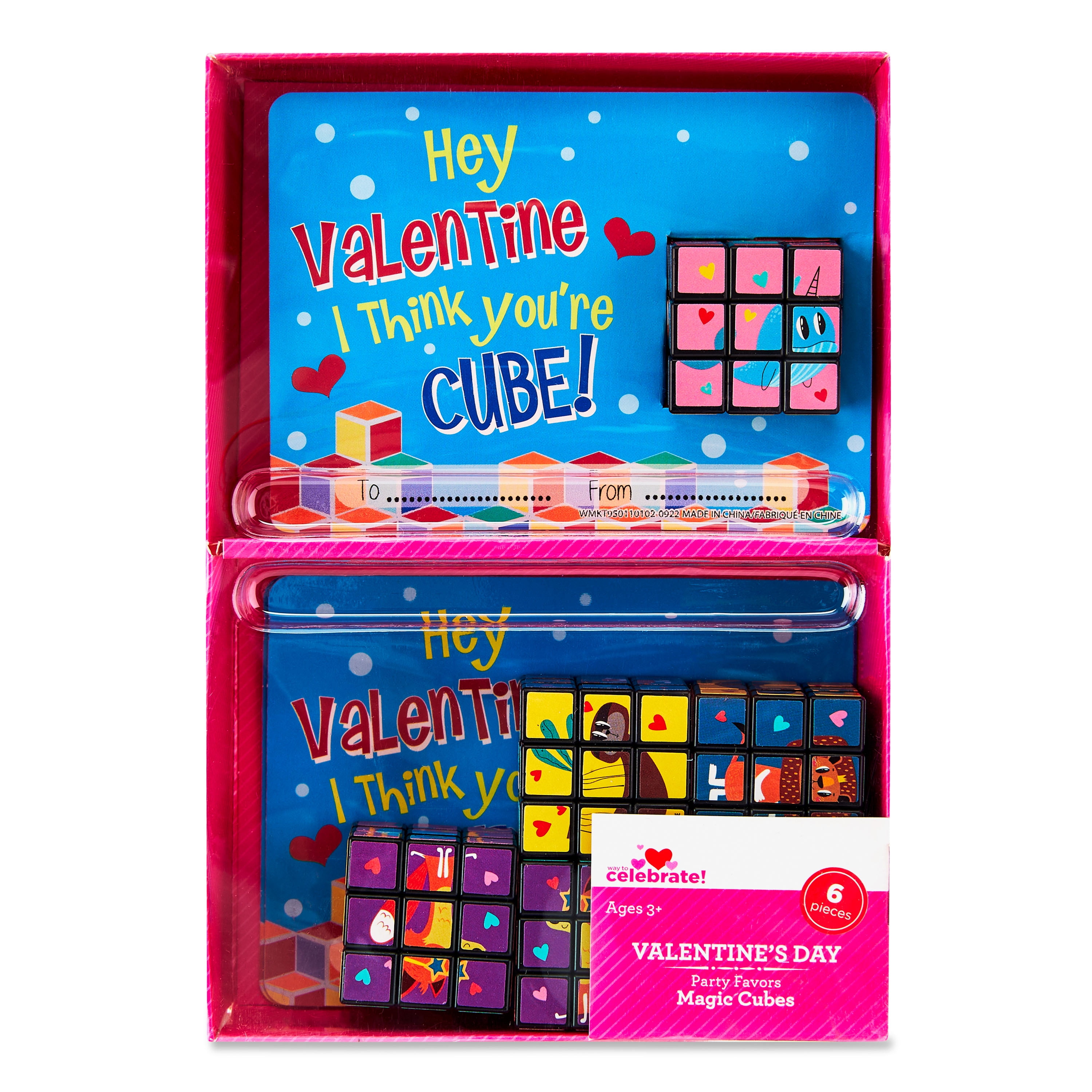 WAY TO CELEBRATE! Way To Celebrate Magic Cubes, Party Favors, 6 Count, Plastic, Multi Colors