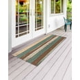 thumbnail image 2 of Retro Front Door Mat Brown Green Striped Antique Wood Background Welcome Doormat Indoor Outdoor Entrance Floor Mat Non-Slip Washable Runner Rug for Front Porch Decor 16x47 Inch, 2 of 6