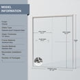 thumbnail image 6 of 56-60 in. W x 72 in. H Double Sliding Shower Door, Semi-frameless Bypass Bathroom Sliding Door with 1/4" (6mm) Tempered Glass for Walk-in Shower, Chrome 24D03-60CX, 6 of 16
