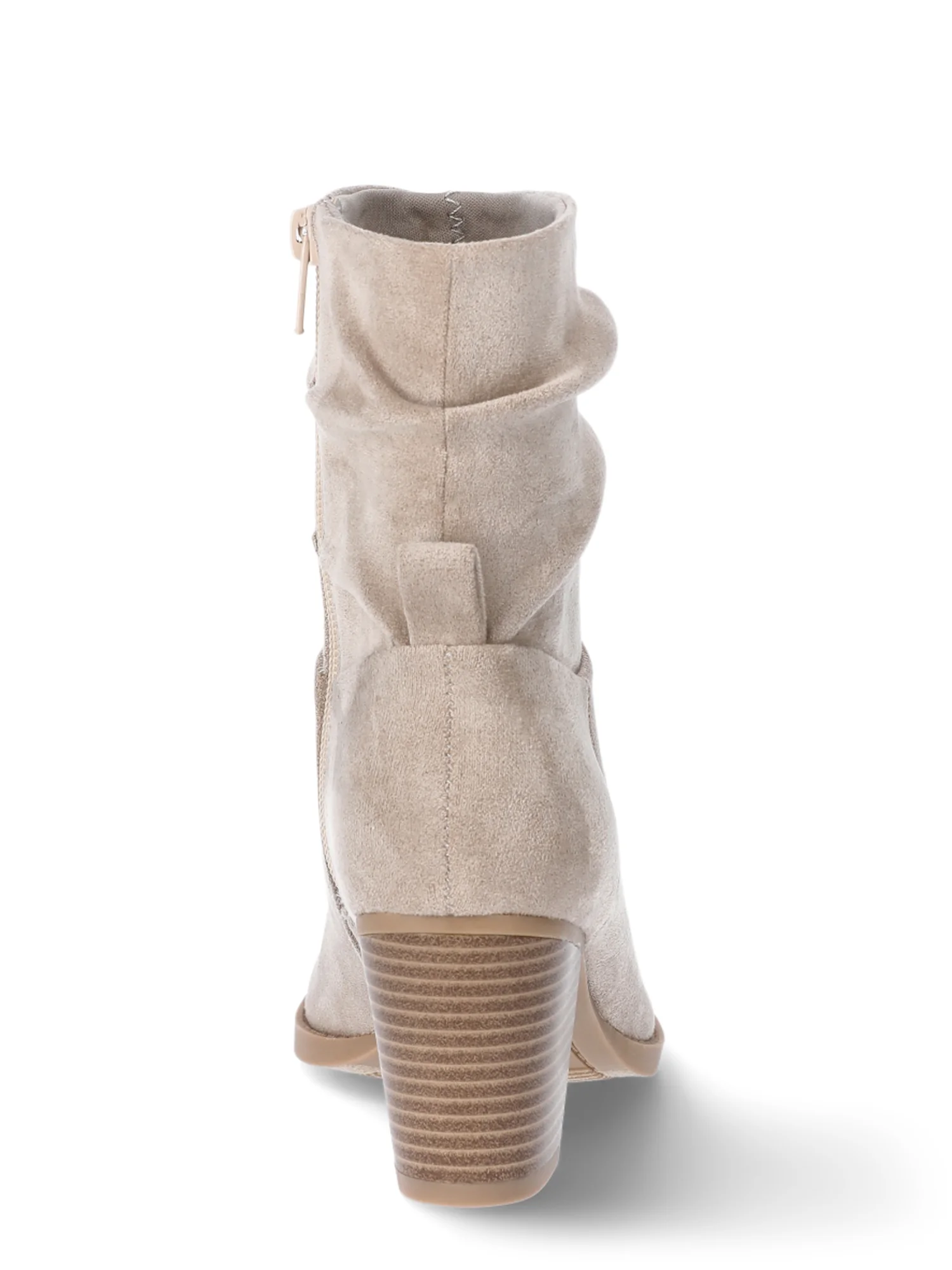 Time and Tru Women's Western Slouch Heeled Booties