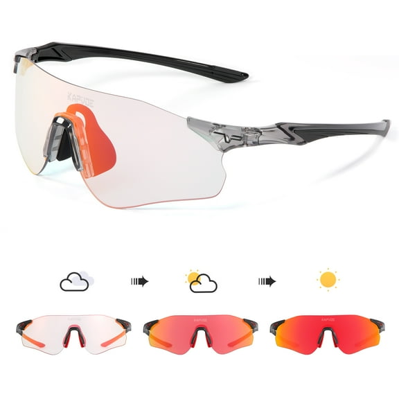 KAPVOE Hot Photochromic Running glasses light Outdoor Sport Sunglasses MTB Bike Cycling Glasses UV400 Men Women Golf Eyewear Driving Fishing Hiking protection Accessories