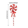 thumbnail image 2 of 4 Pcs Christmas Candy Lollipop Ornaments, 8.3in Candy Cane Hanging Decor Fake Candy Canes Peppermint Christmas Tree Decoration Cupcake Candy Crafts Pendant Xmas Tree Party Supplies, 2 of 7