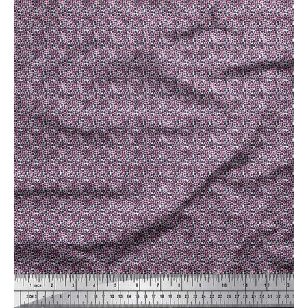 Soimoi Cotton Poplin Fabric Dots Shirting Print Fabric by The Yard 56 Inch Wide