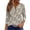 Khaki#9527, variant on CONZONE Womens Summer T-Shirts 3/4 Sleeve T Shirts for Women Casual V Neck Graphic Lightweight Tees Soft Cozy Dailywear