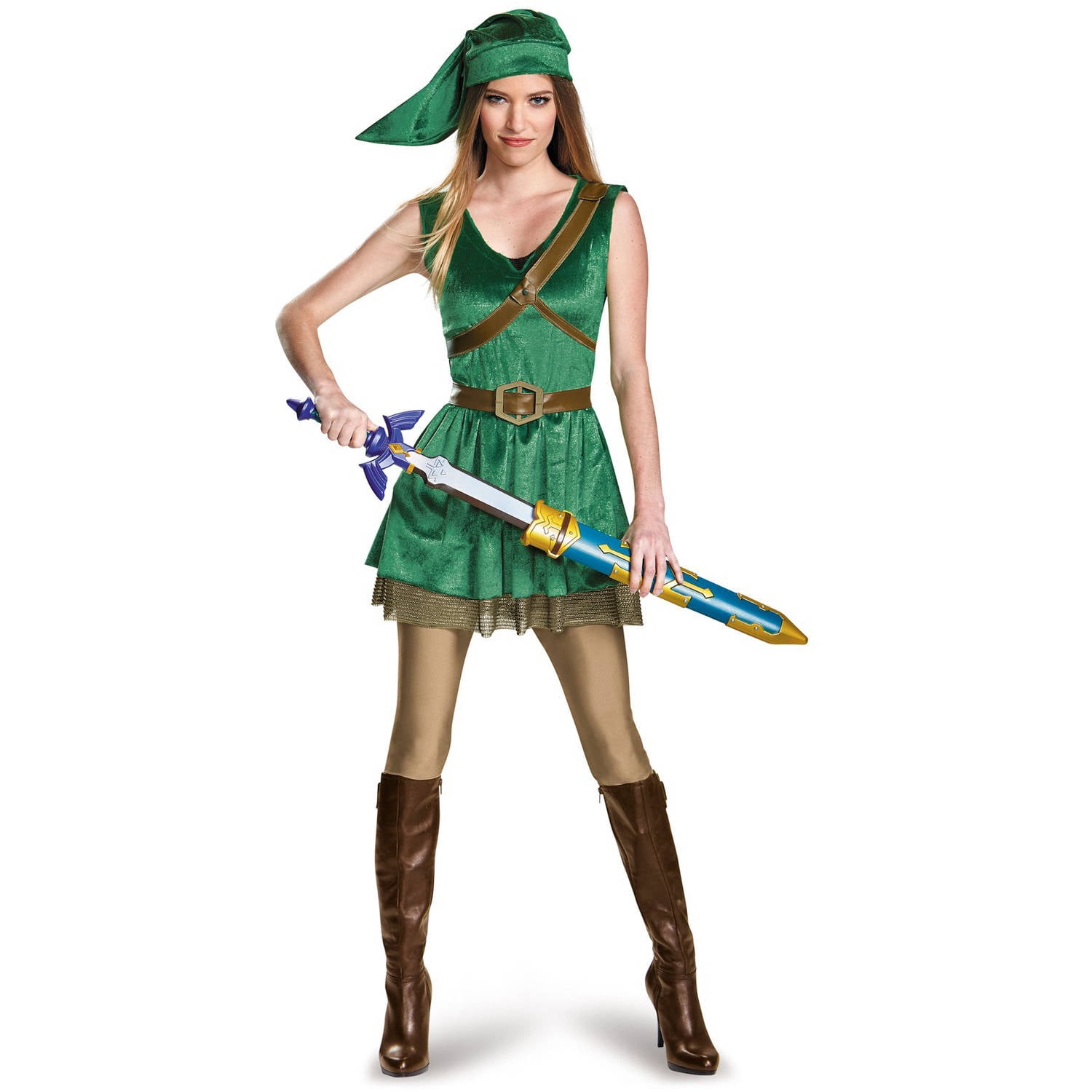 Link Costume Adult or Teen Legend of Zelda Cosplay Halloween Fancy Dress 
