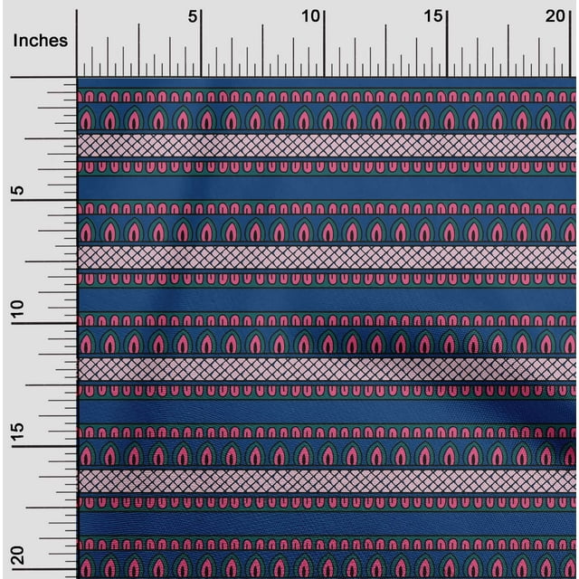 oneOone Tissu Georgette Viscose Décor Ethnique Imprimé 42 Pouces de Large