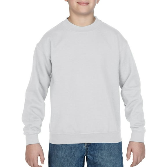Gildan Hvy Blnd Yth Crew White