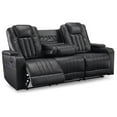 thumbnail image 5 of Signature Design by Ashley Center Point Faux Leather Reclining Sofa in Black, 5 of 7