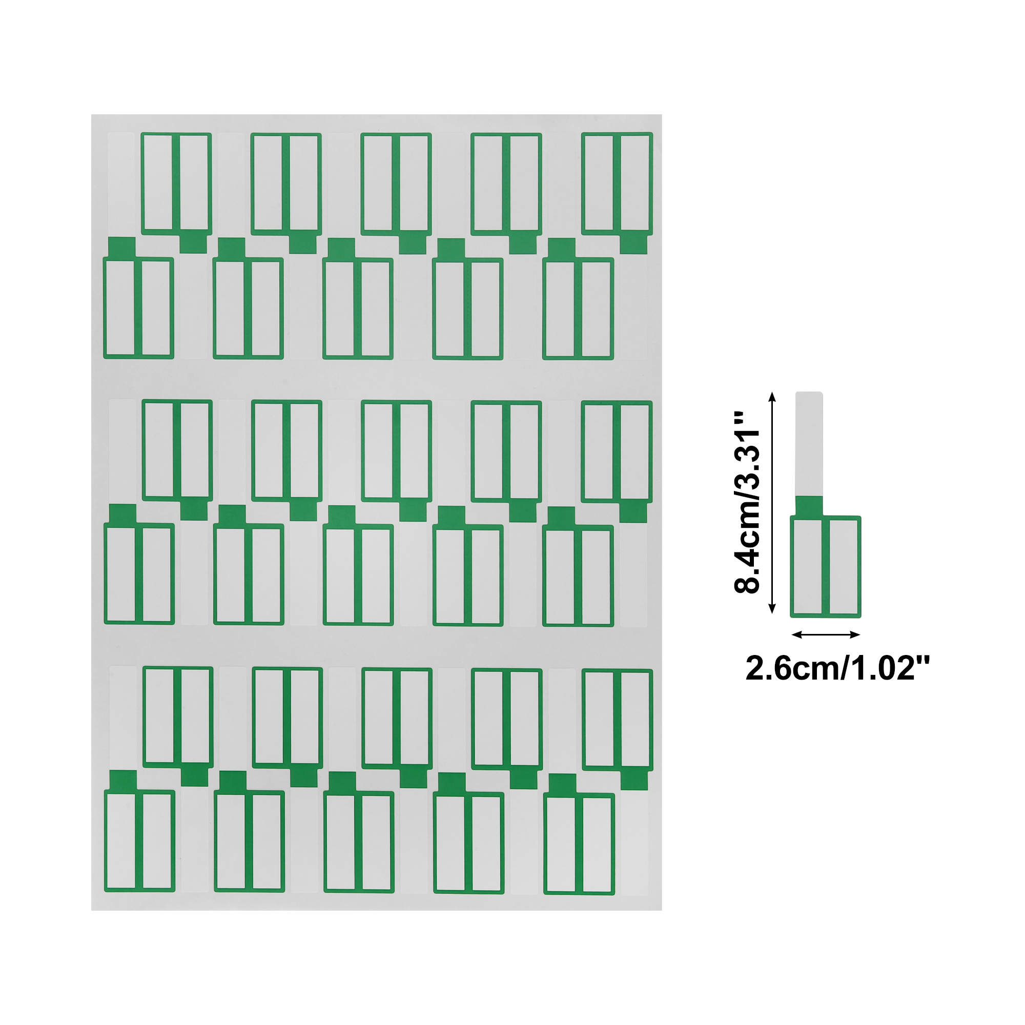 Unique Bargains P-Type Handwritten New Model Gift Stickers 3.31"x1.02" 6 Pcs Green
