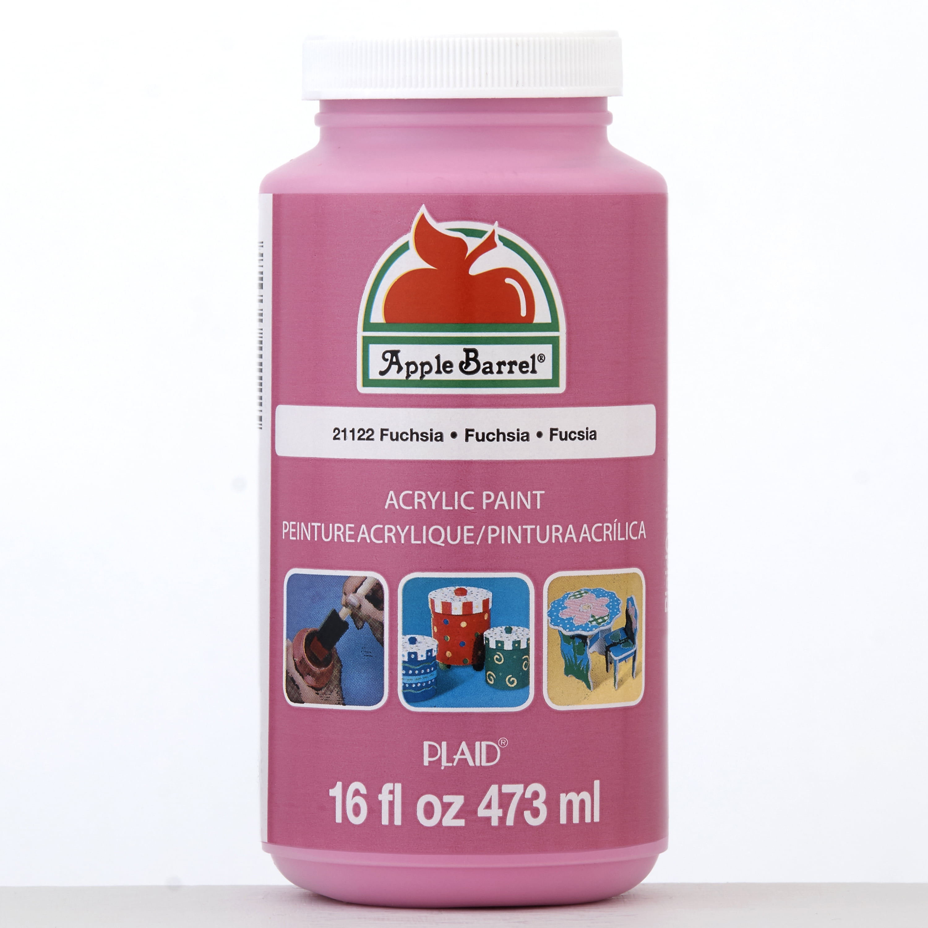Apple Barrel 21122 Acrylic Craft Paint, Matte Finish, Fuchsia, 16 fl oz