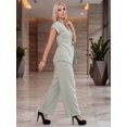 thumbnail image 4 of Conjunto Elegante 2 Piezas Pantalon Wide Legs Blusa Cruzada Outfit para Mujer, 4 of 5