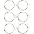 thumbnail image 5 of Knitting Crochet Loop Ring, 6PCS Professional Portable Arc Design Metal Crochet Rings Yarn Thread Guide Finger Holder Adjustable Opening Knitting Ring for DIY, 5 of 5