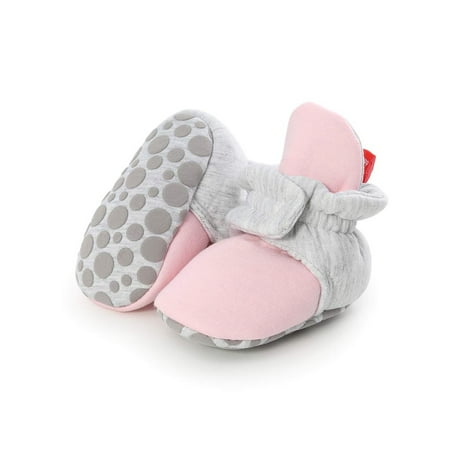 

Newborn Baby Socks Shoes Boy Girl First Walkers Booties Cotton Comfort Soft Warm Infant Crib Shoes