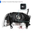 thumbnail image 4 of Spec-D Tuning SMD Led Chrome Housing Clear Lens Headlights Compatible with 1997-2004 Dodge Dakota L+R Pair Head Light Lamp Assembly, 4 of 6