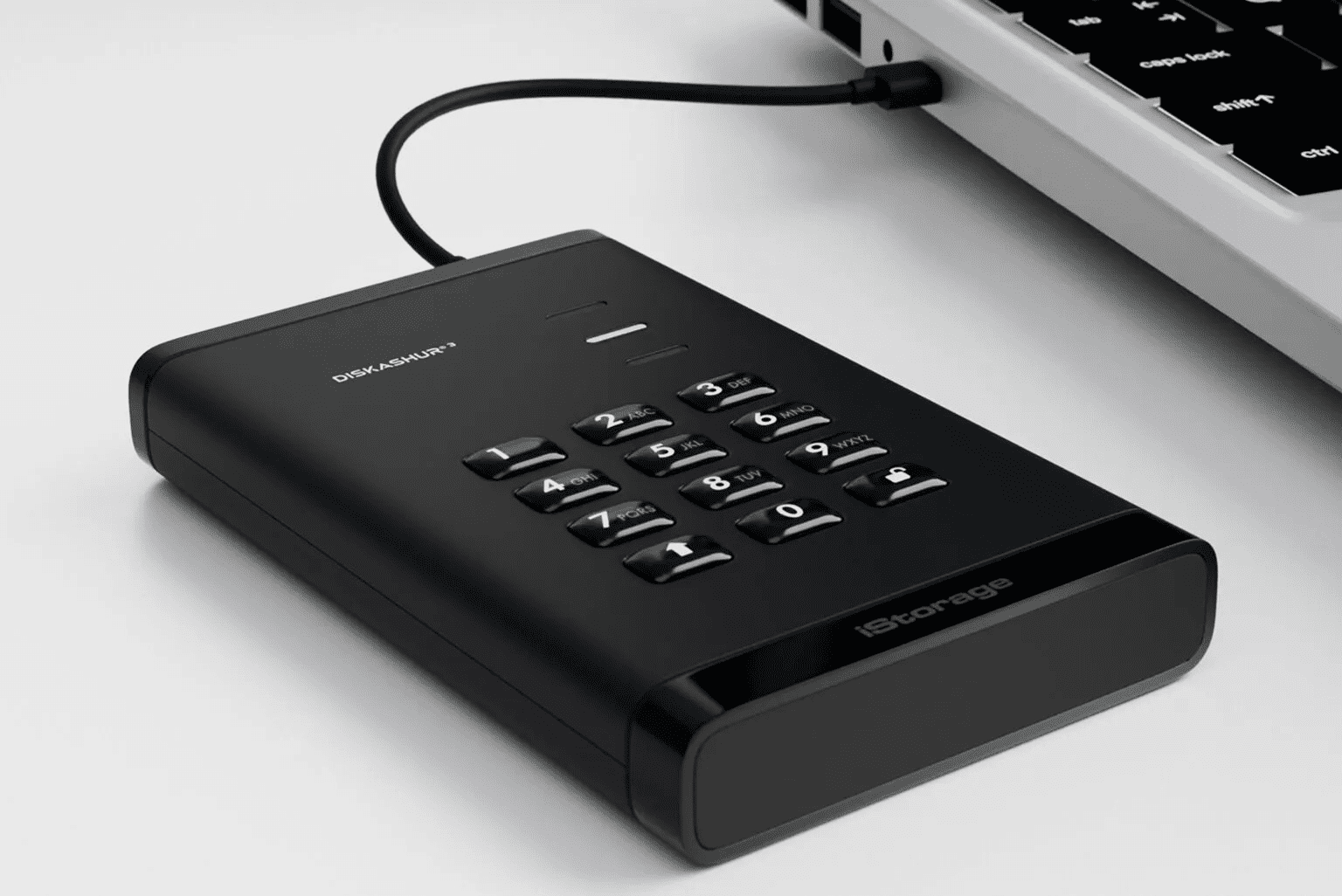 Istorage 1TB diskAshur3 USB 3.2 Gen 1 Encrypted Portable Hard Drive (Black)