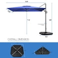 thumbnail image 2 of Gymax 10x10 ft Patio Offset Cantilever Umbrella Aluminum 360° Tilt Weight Base Navy, 2 of 10