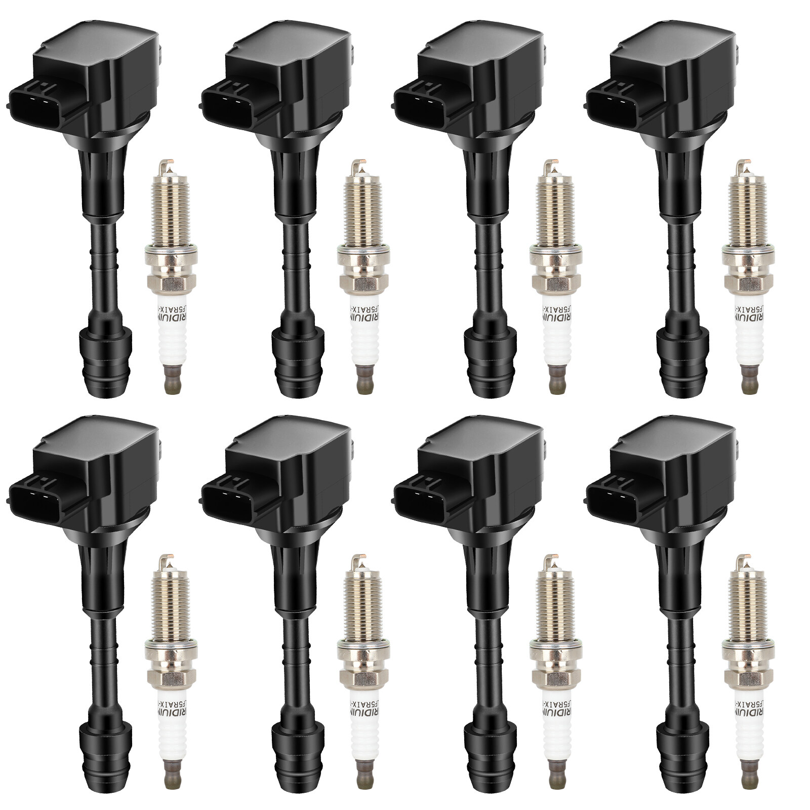 ECCPP UF510 8 ignition coils with 8 iridium Spark Plugs for Nissan 2004 2005 2006 QX56 Titan 2005 2006 Armada 5.6L UF-510 C1483 224487S015