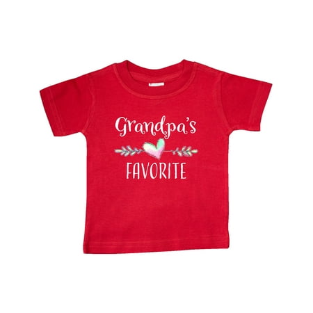 

Inktastic Grandpas Favorite- Heart Grandchild Gift Baby Boy or Baby Girl T-Shirt