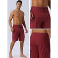 thumbnail image 5 of DARING DIVA Men's Solid Color Side Pockets Lining Summer Board Shorts 28 Red, 5 of 6