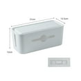 thumbnail image 2 of HORIALENCE 1Pack White Rectangular ABS Cable Management Box for Desk Cord Organizer 11.8X5.3X5.1in, 2 of 8