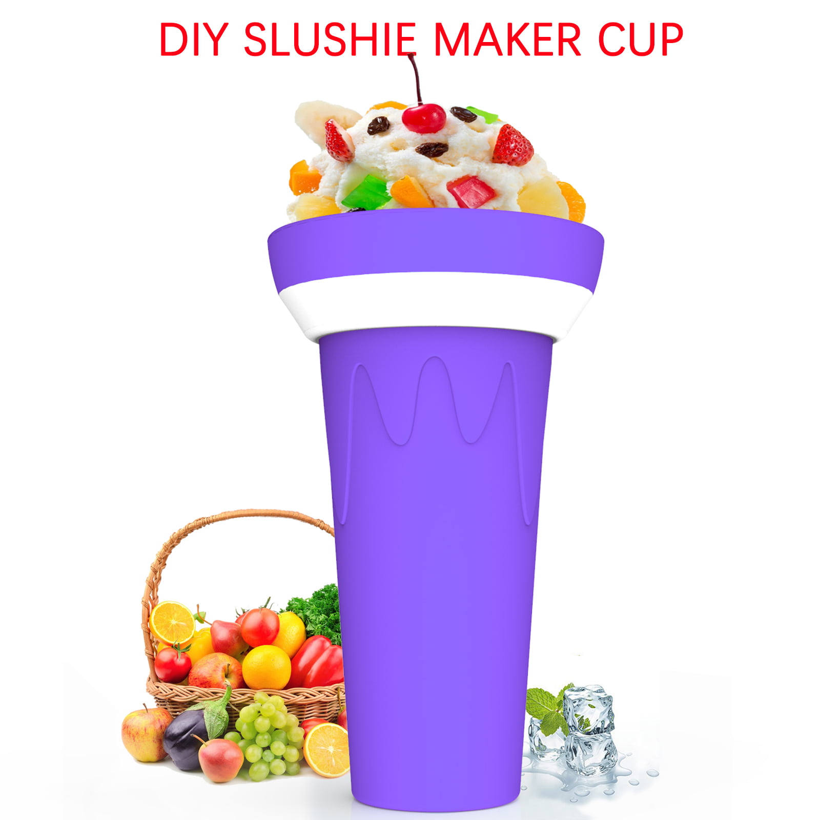 NORBOE Slushie Maker Cup, Quick Frozen Squeeze Cup, Double Layer Slush Cup  Squeeze, For Kids Homemade Summer DIY Milk Shake Ice Cream Maker