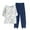 Navy, variant on LYXSSBYX Two Piece Sets for Women Summer Women's Casual Round Neck 5/4 Sleeve Top and Pants Digital Printing Two-piece Set
