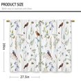 thumbnail image 2 of Watercolor Floral Kitchen Curtains Boho Botanical Flower Small Short Cafe Window Curtains Wildflower Herb Bird Leaves Spring Bathroom Drapes Treatment Tier Curtains 2 Panels (27.5x39 Inch), 2 of 6